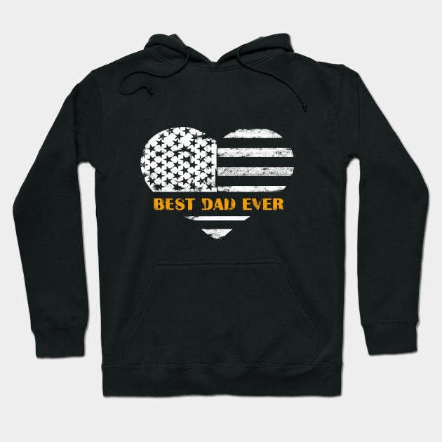 American Flag, Father's Day Gift, Best Dad Ever, For Daddy Hoodie by clothluxe